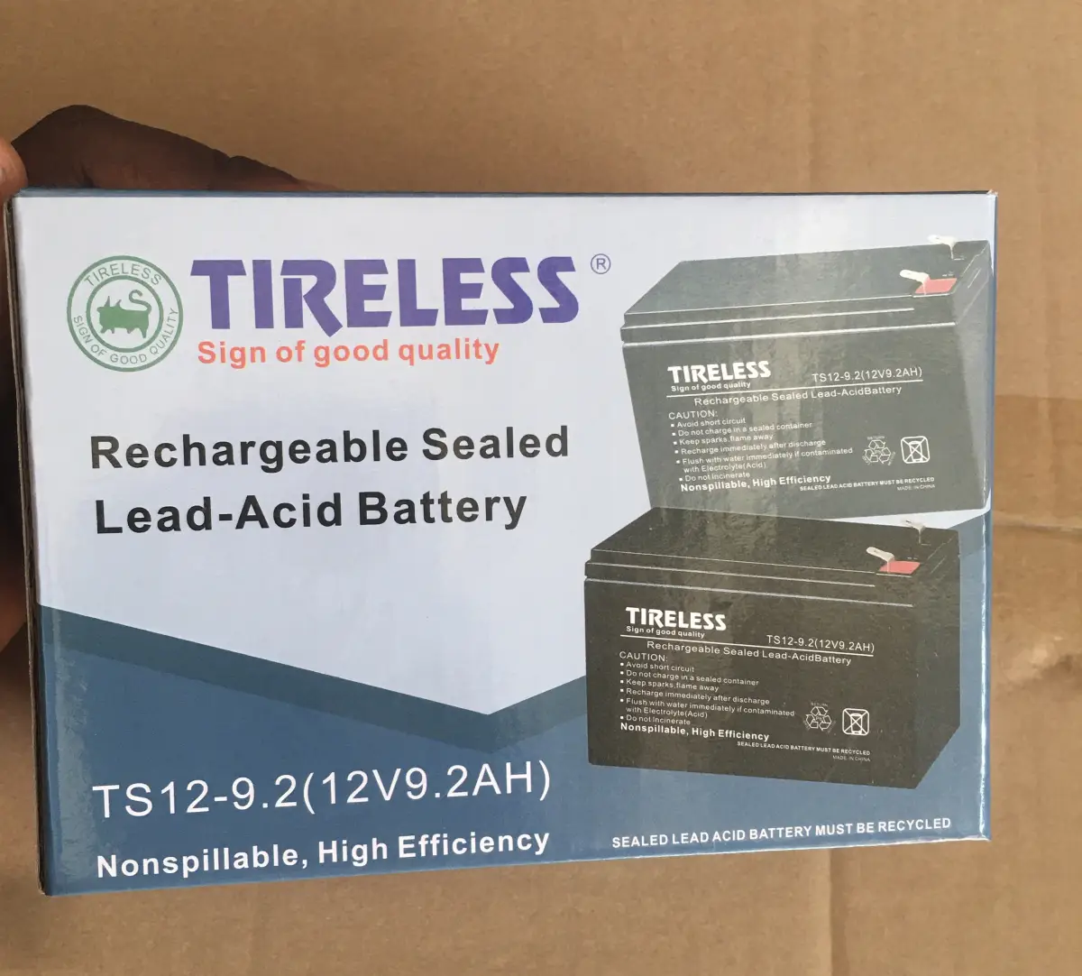 Tireless Rechargeable UPS Battery 12V9.2Ahs