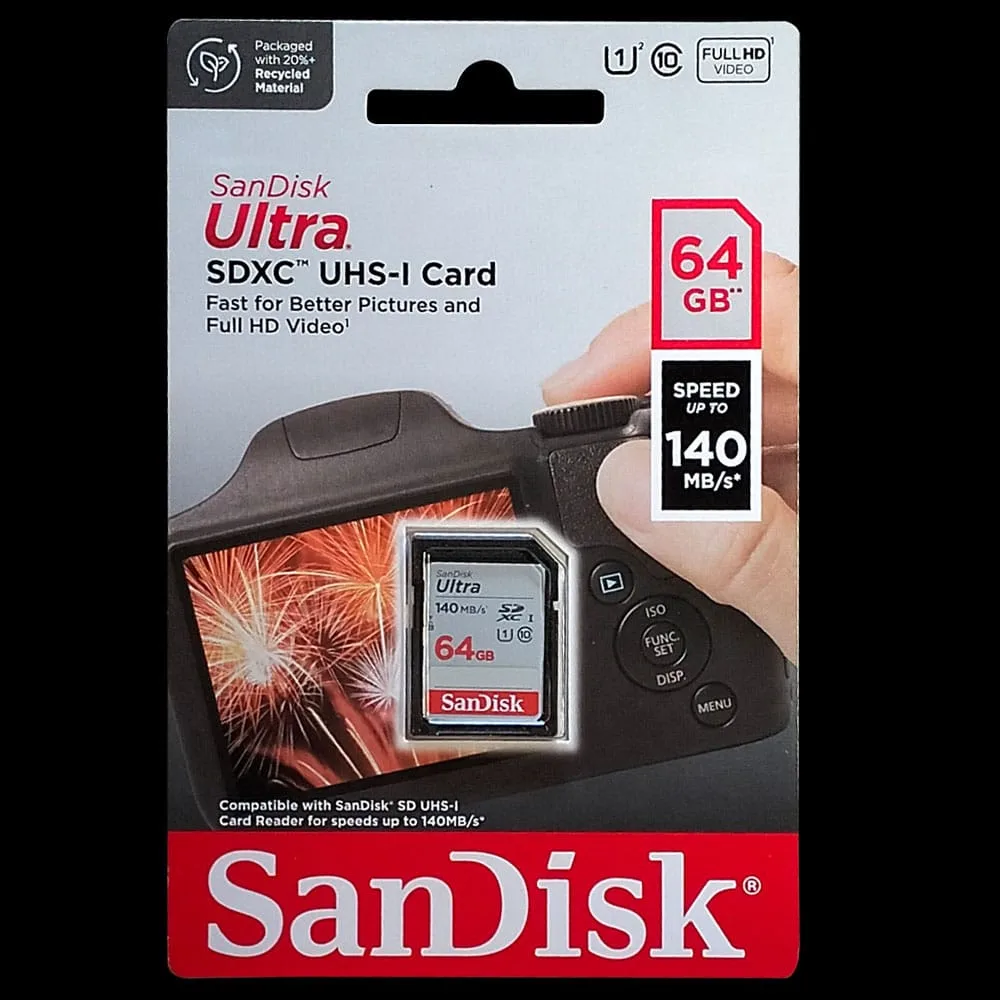 SanDisk Ultra SDHC Card 64GB 140/190mb/s