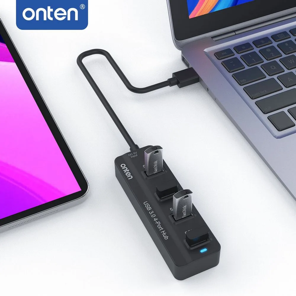 Onten Otn-5305 1m USB to 4 Ports Hub 5gb/s