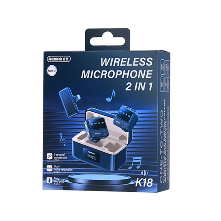 Remax K18 2-IN-1 USB-C Wireless Microphone